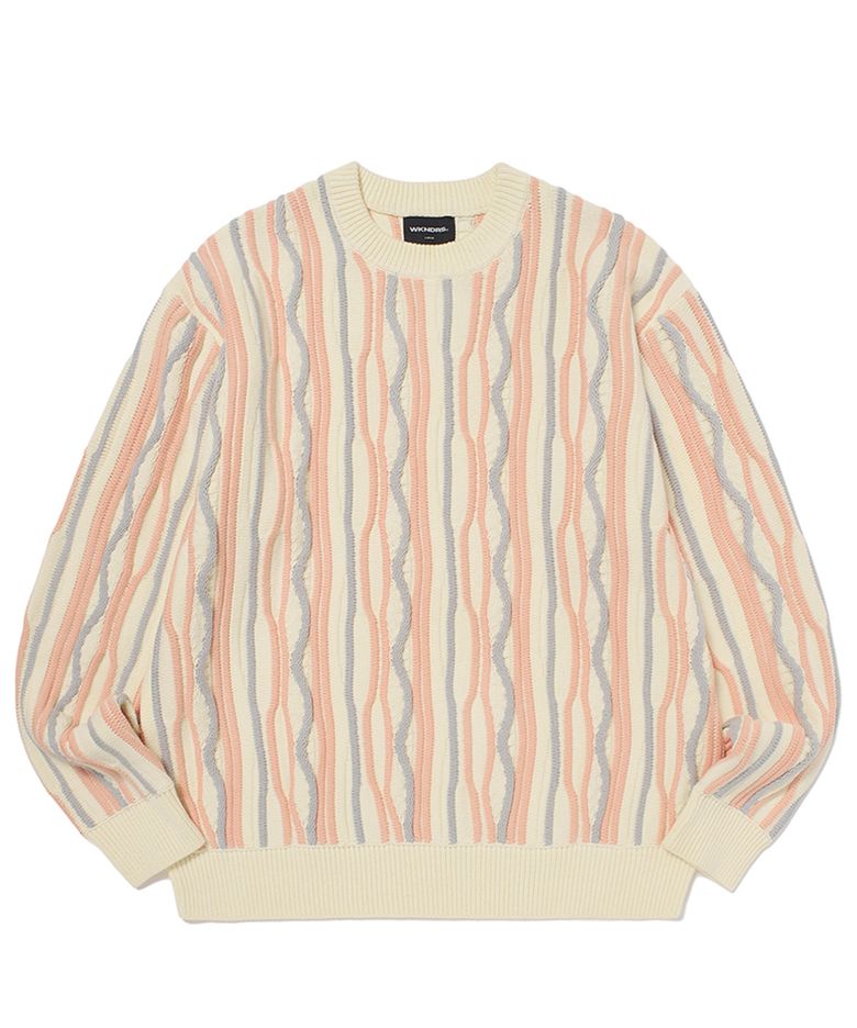 WAVE KNITTED SWEATER (IVORY)