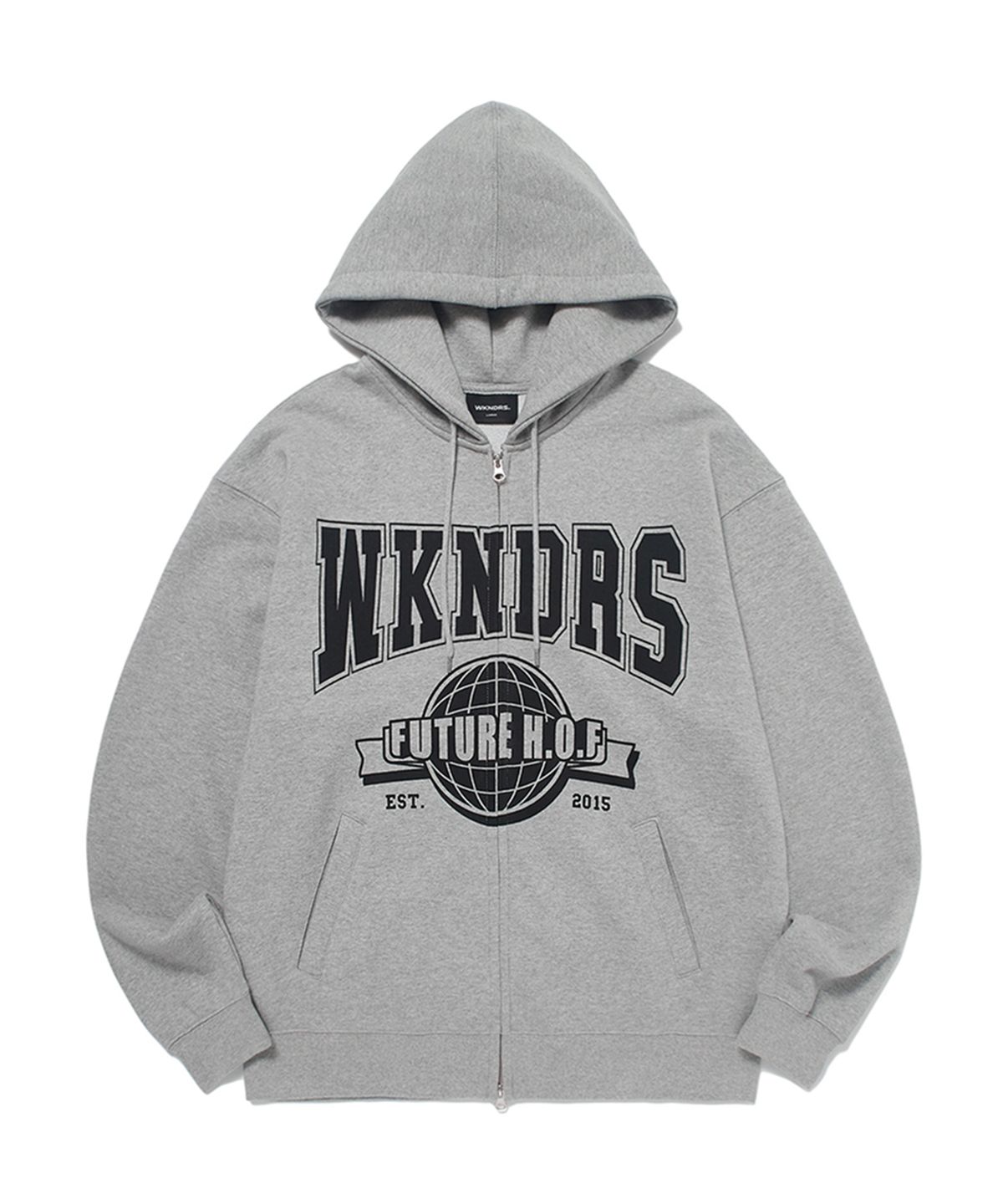 위캔더스(WKNDRS) H.O.F ZIPUP HOODIE (GREY)