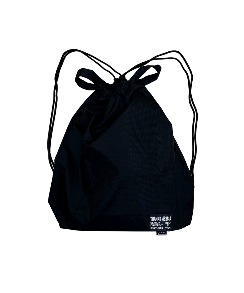 [THANKS MESSIA X MODEST HOUSE]RIPSTOP GYM SACK-BLACK