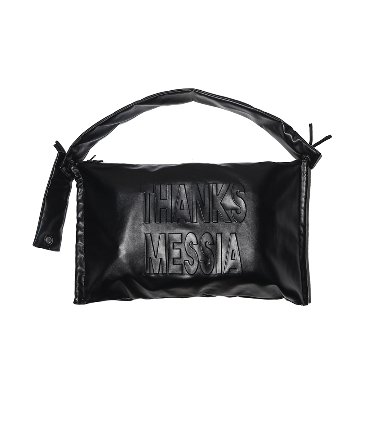 땡스메시아(THANKS MESSIA) [THANKS MESSIA X MODEST HOUSE]LEATHER TRANSFOAM BAG-BLACK