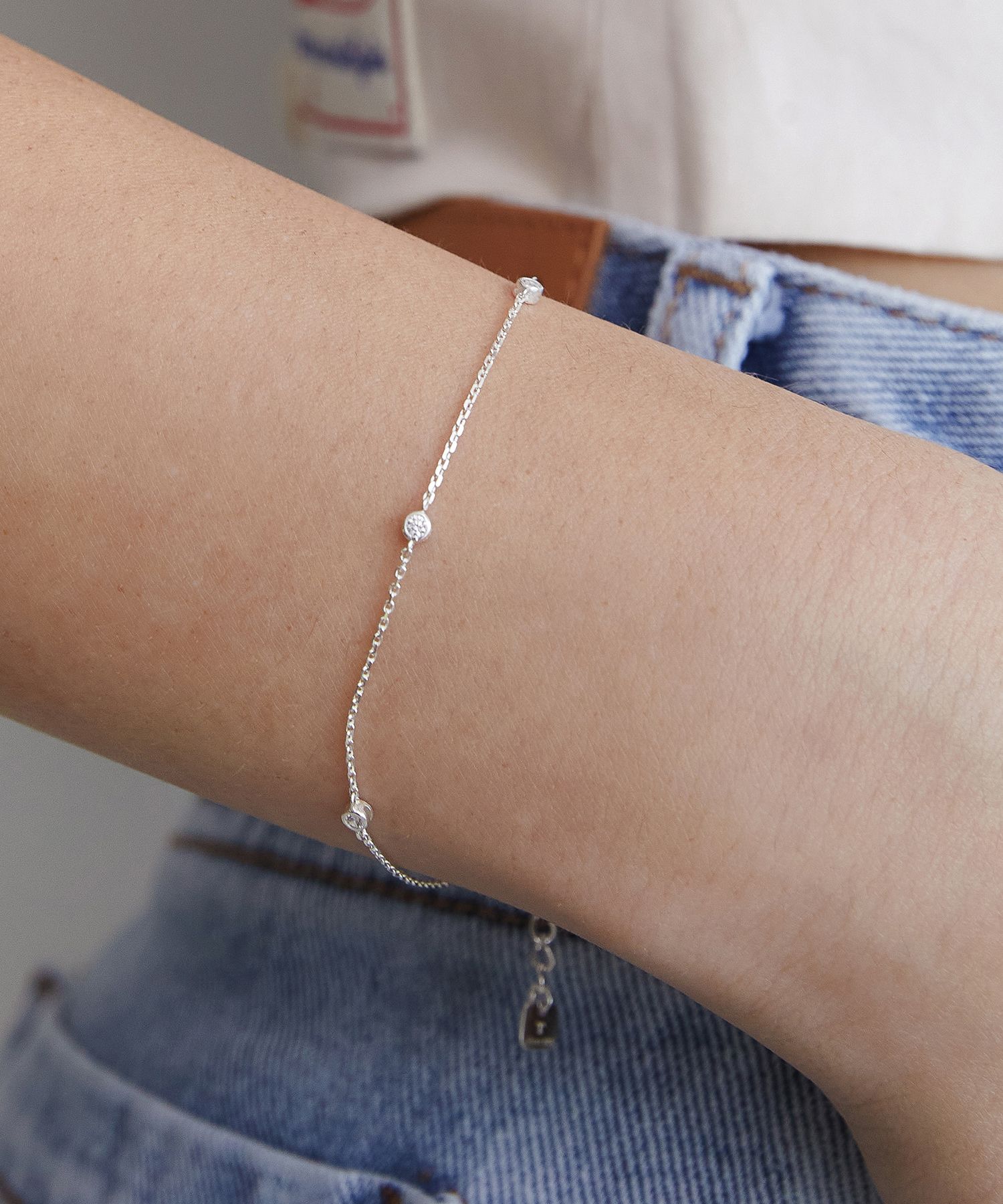 ブレスレット TATIANA Silver 925 knot decoration ball chain bracelet BR179 MUSINSA | TATIANA (Silver 925) Bezel Dot Chain Bracelet BR1797
