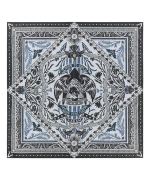 Western Eagle Printed Scarf (Sky Blue)
