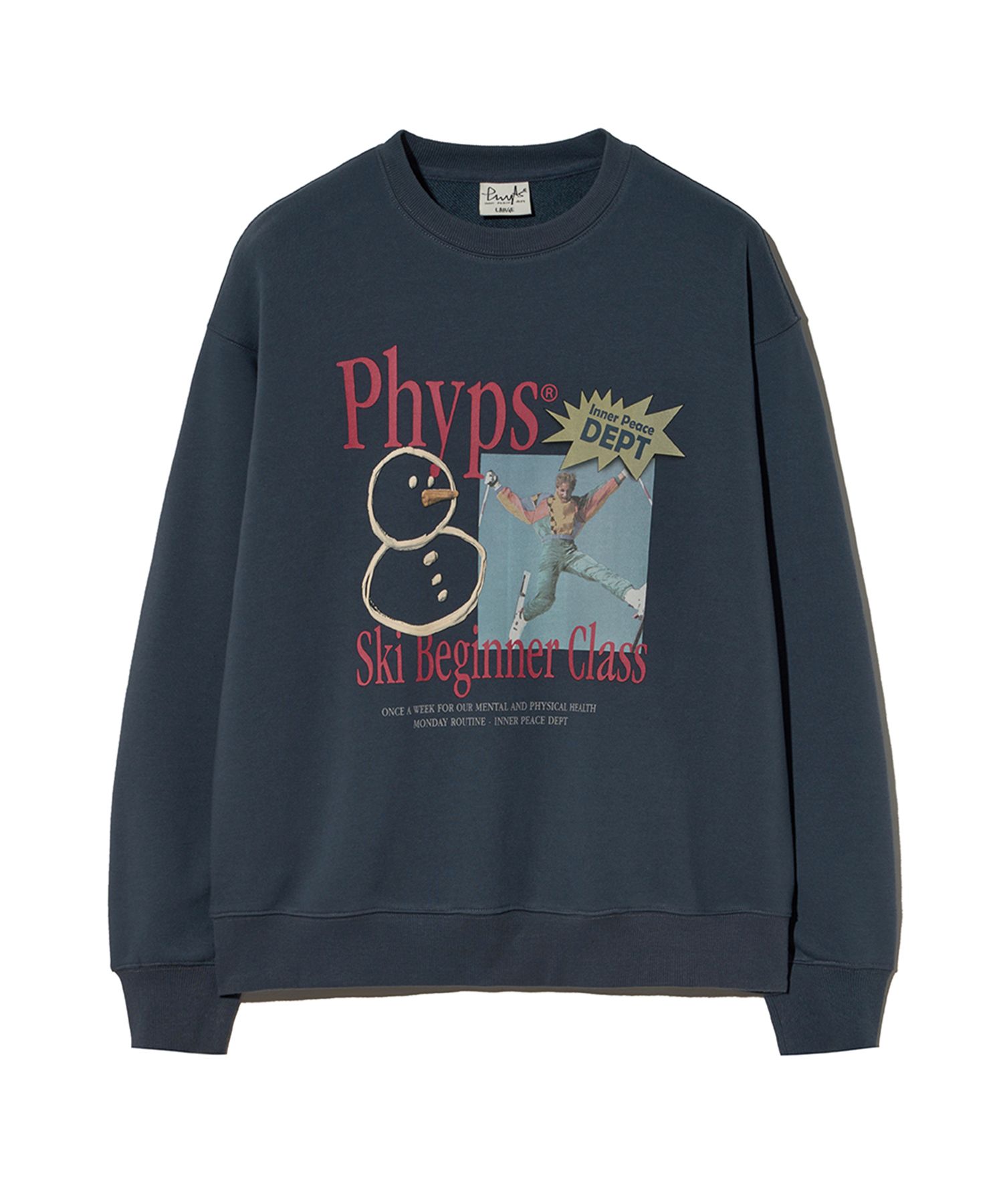 MUSINSA公式 | PHYPS Ski Beginner Class Crew Neck_Vintage Navy