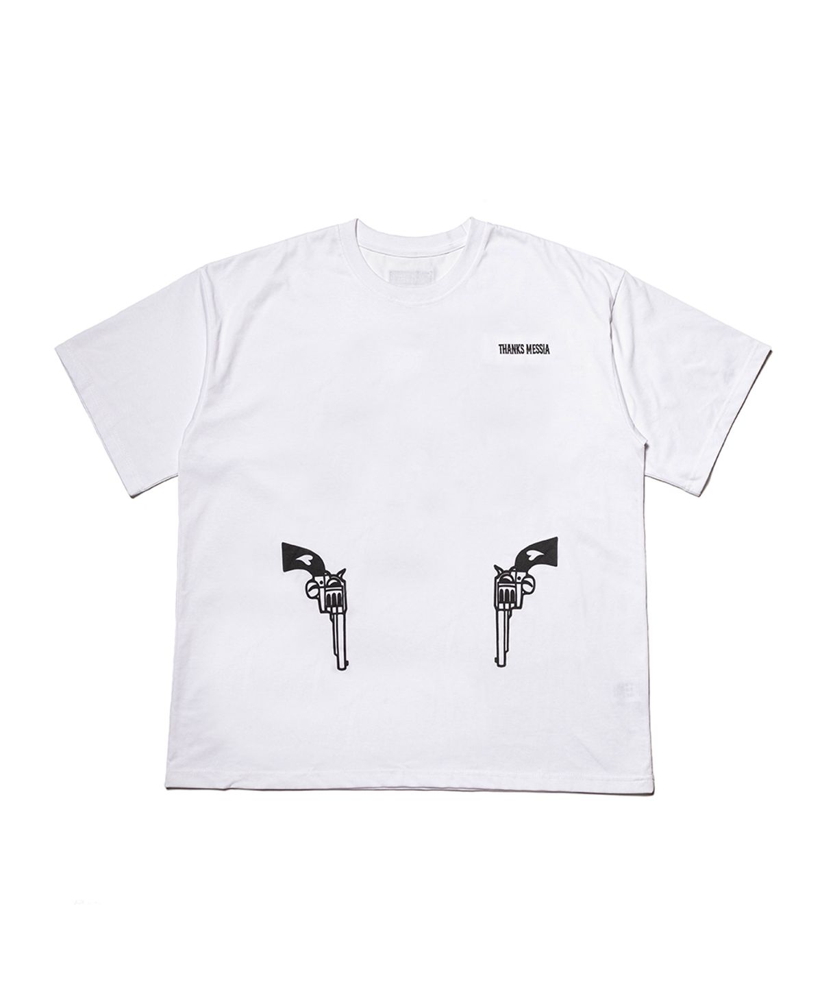 땡스메시아(THANKS MESSIA) ARCHIVE REVOLVER TSHIRT-WHITE