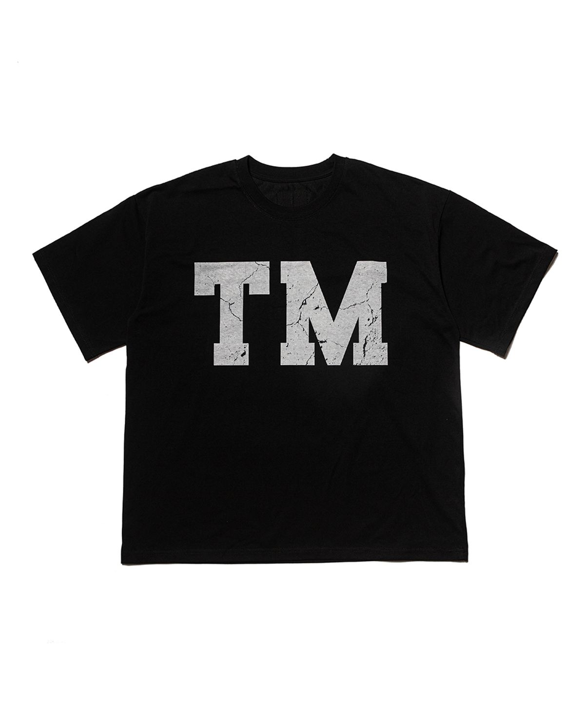 땡스메시아(THANKS MESSIA) TM CRACK TSHIRT-BLACK