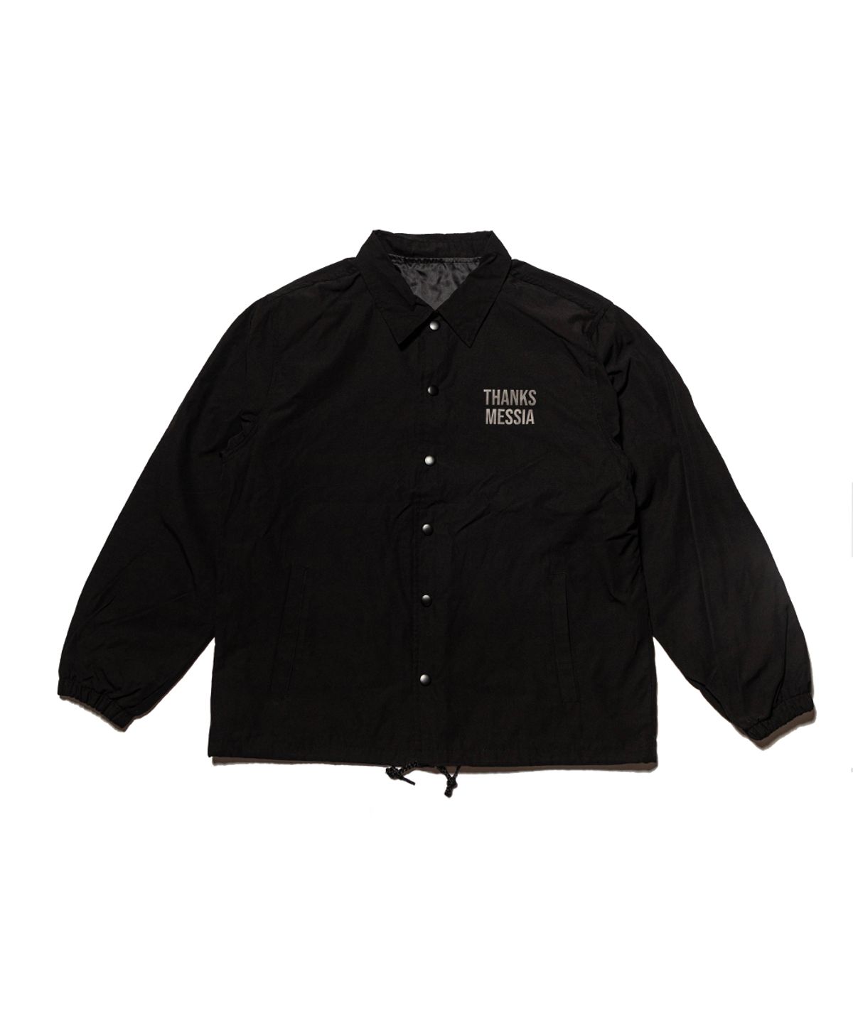 땡스메시아(THANKS MESSIA) ARCH LOGO COACH JACKET-BLACK