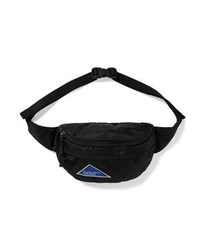 Washed Nylon Waist Bag Black