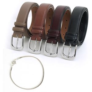 [Set] 소가죽 남성 수동 슬림 벨트 +실버팔찌(MFB203+MFJBM20)