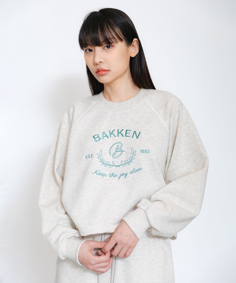 Signature Logo Semi Crop 티셔츠 BK4998_오트밀