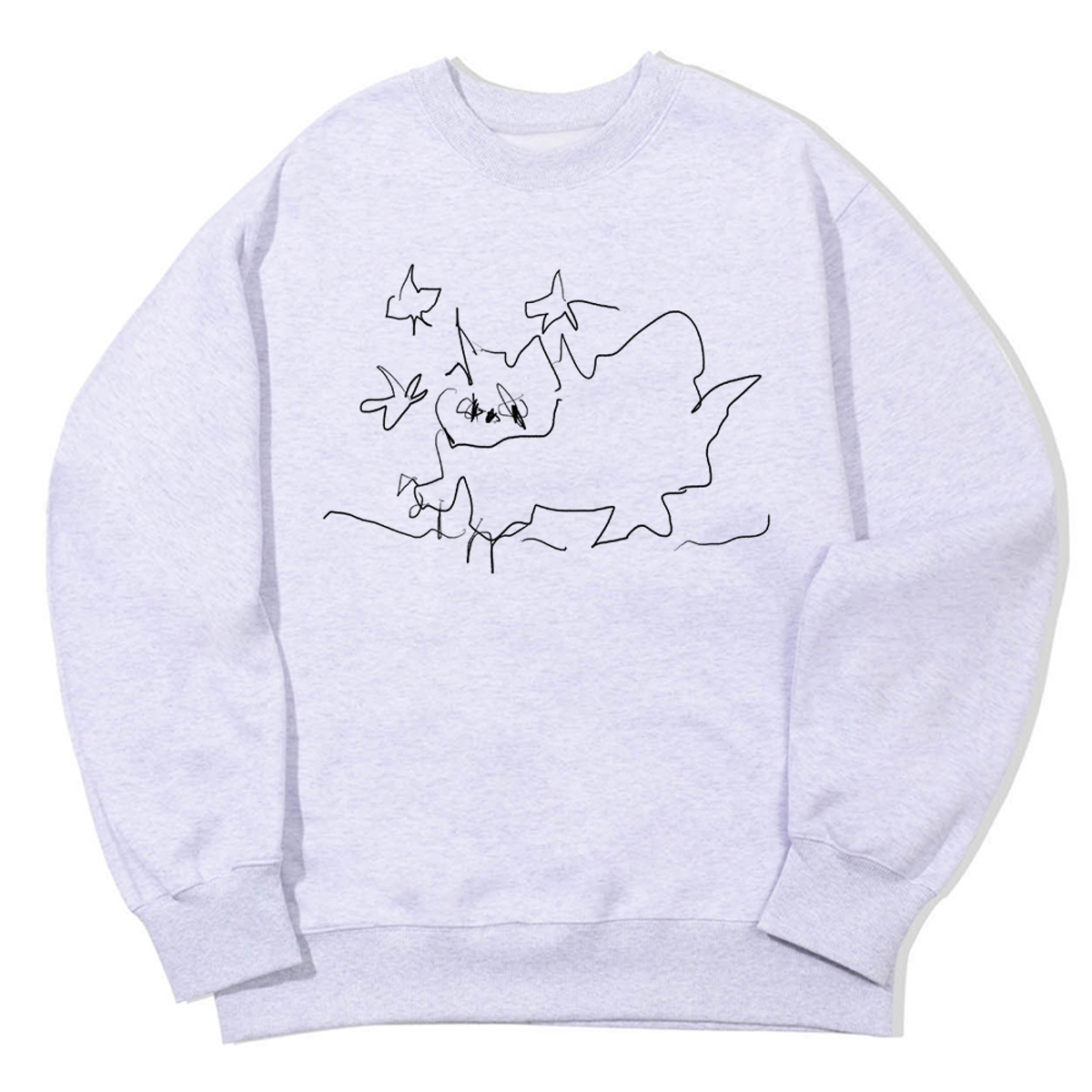 어썸어스(AWESOMEUS) CAT AND STARS SWEAT SHIRTS_3 COLOR