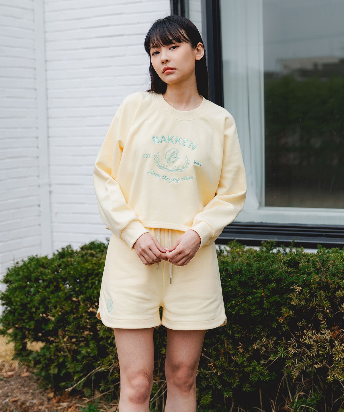 바켄(BAKKEN) Signature Logo 스웨트 셋업 BK4998_2998_옐로우