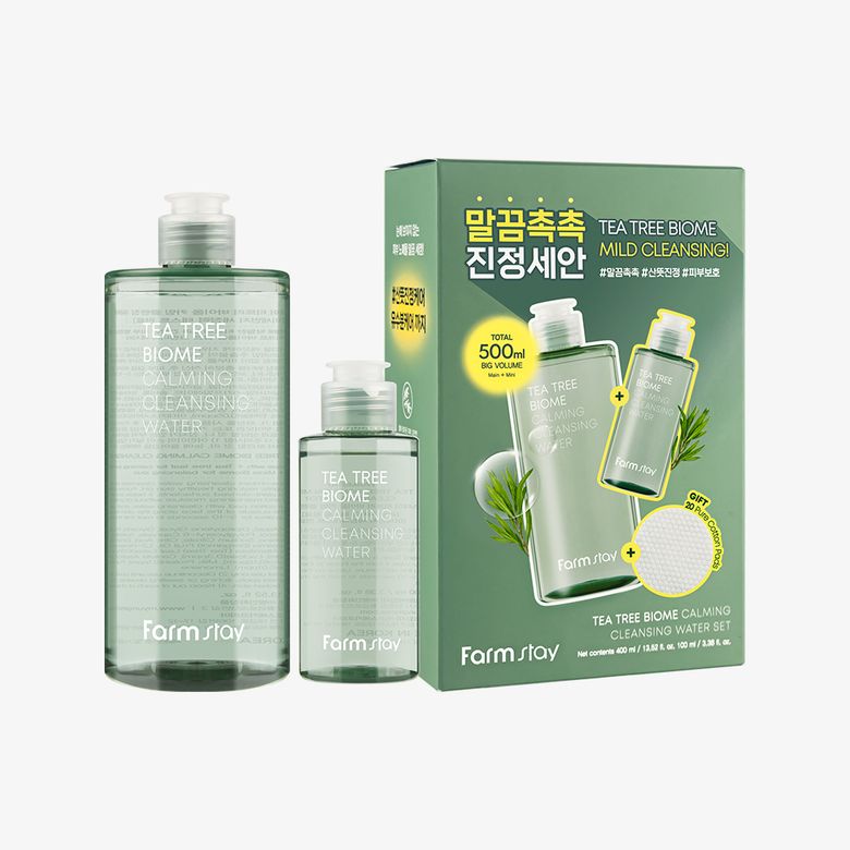 티트리 바이옴 카밍 클렌징워터 기획세트(400ml+100ml+순면 화장솜 20매)