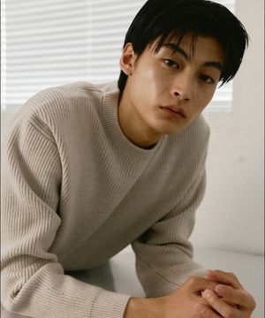 하찌 라운드 니트 풀오버 [베이지]