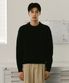 하찌 라운드 니트 풀오버 [블랙]