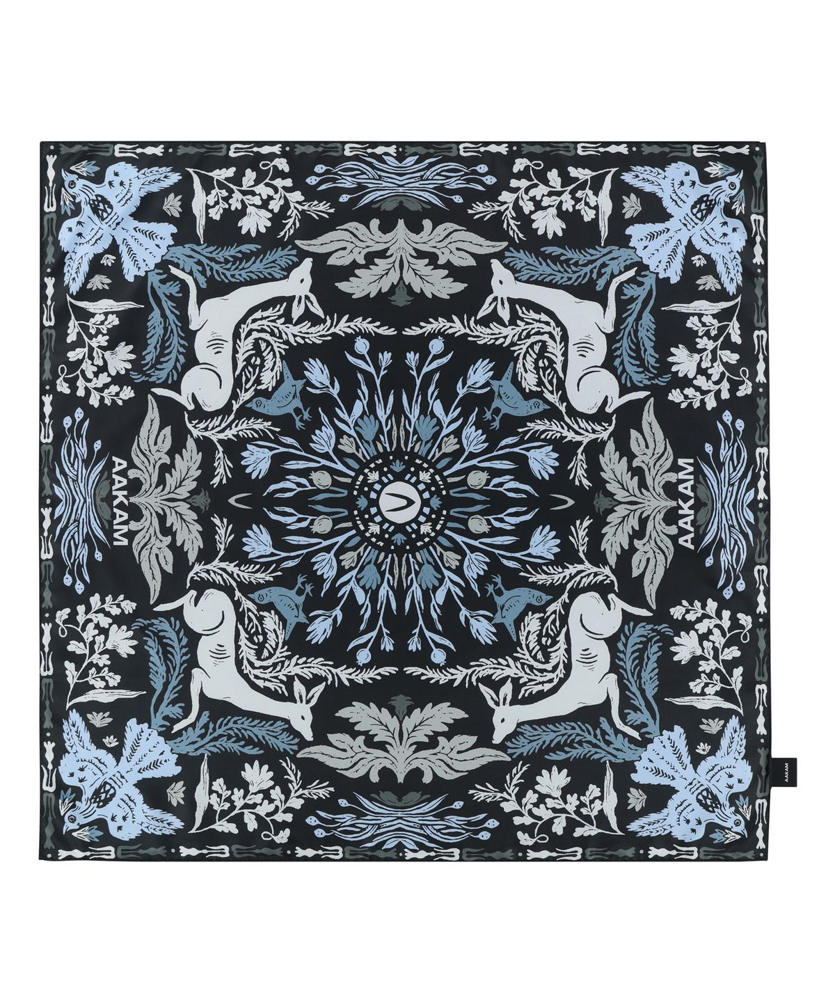아캄(AAKAM) Western Forest Printed Scarf (Sky Blue)