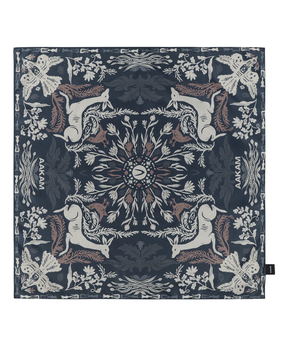 아캄(AAKAM) Western Forest Printed Scarf (Navy)