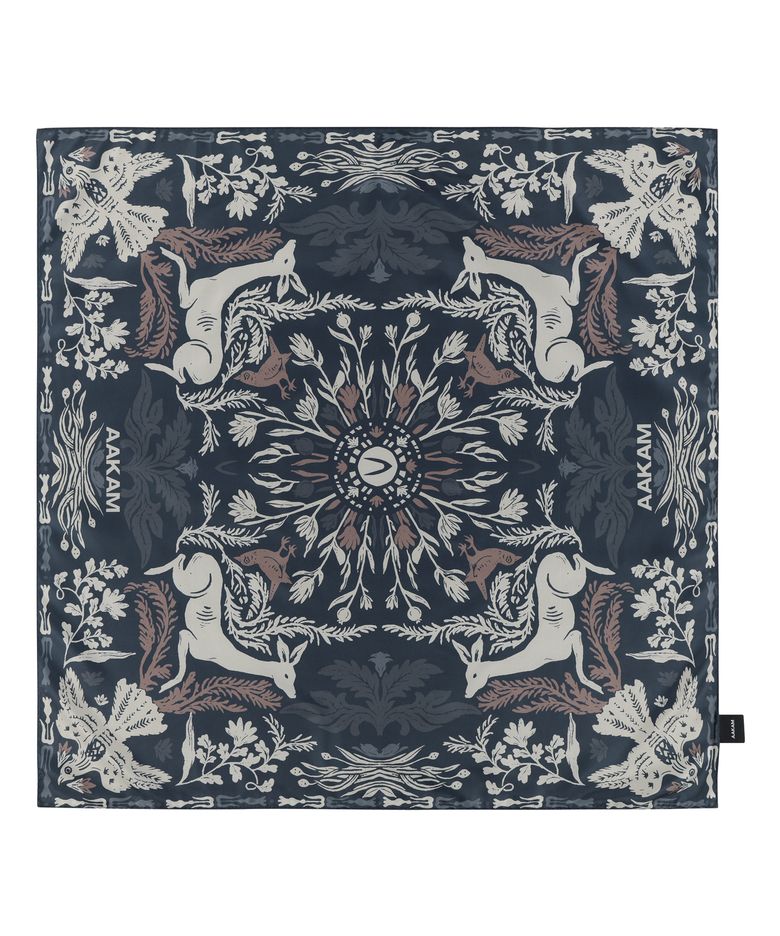 Western Forest Printed Scarf (Navy)