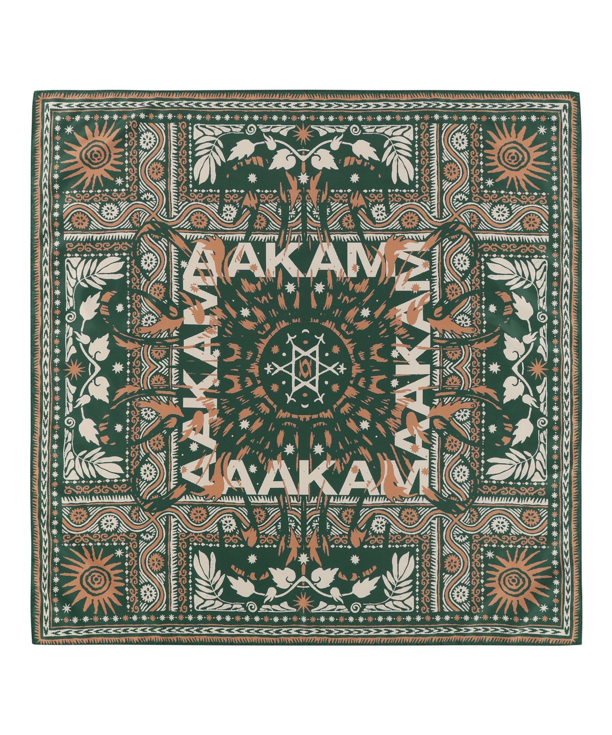 아캄(AAKAM) Western Sun Printed Scarf (Green)