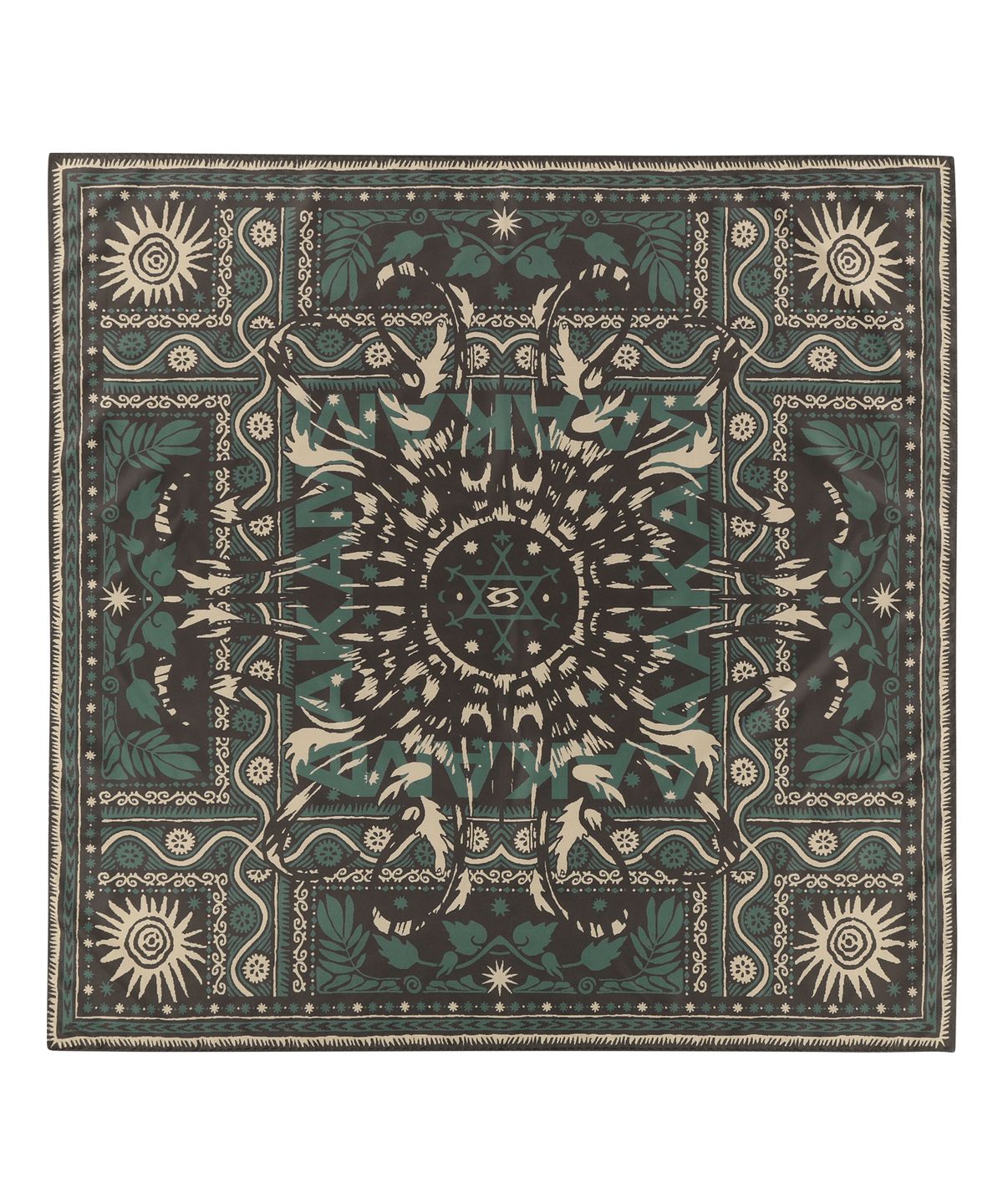 아캄(AAKAM) Western Sun Printed Scarf (Brown)