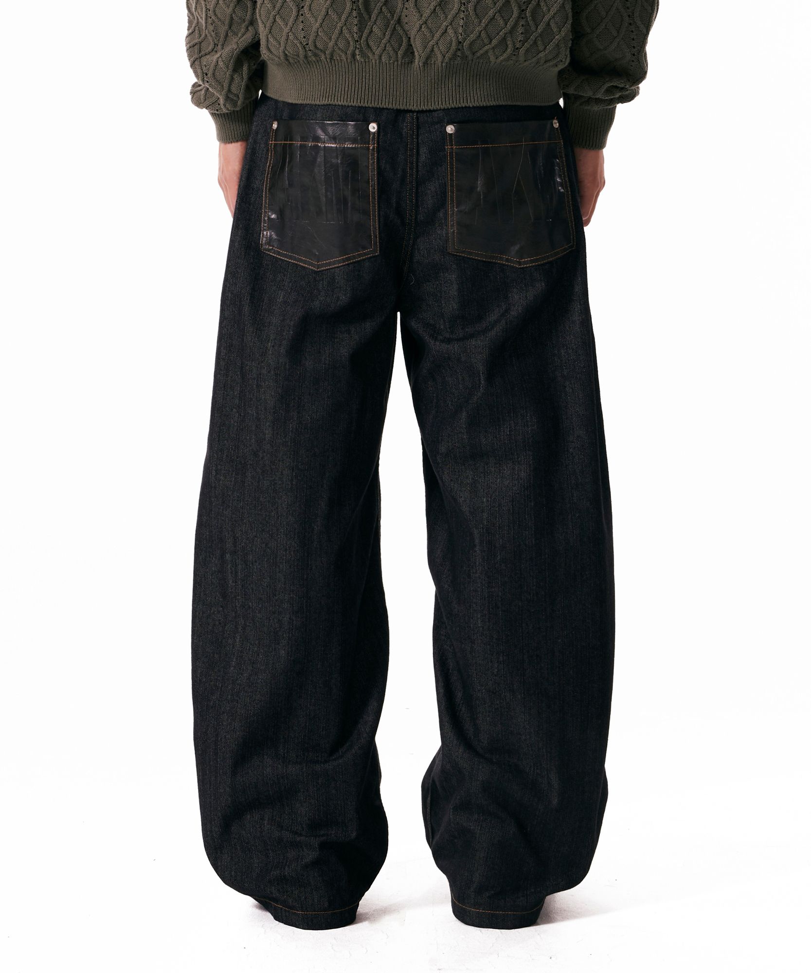 AAKAM ■ Stitched Denim Pants MUSINSA | AAKAM Stitched Denim Pants (Black)