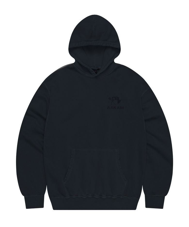Distressed Flag Printed Hoodie (Dark Blue)