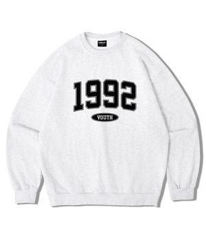 어센틱 릴렉스드 1992 맨투맨 스웨트 화이트멜란지