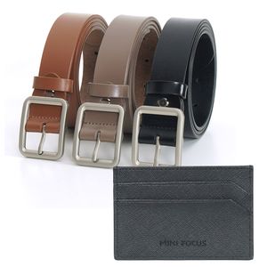 [Set] 소가죽 남성 수동 슬림 벨트 +카드지갑(MFB204+MFW002)