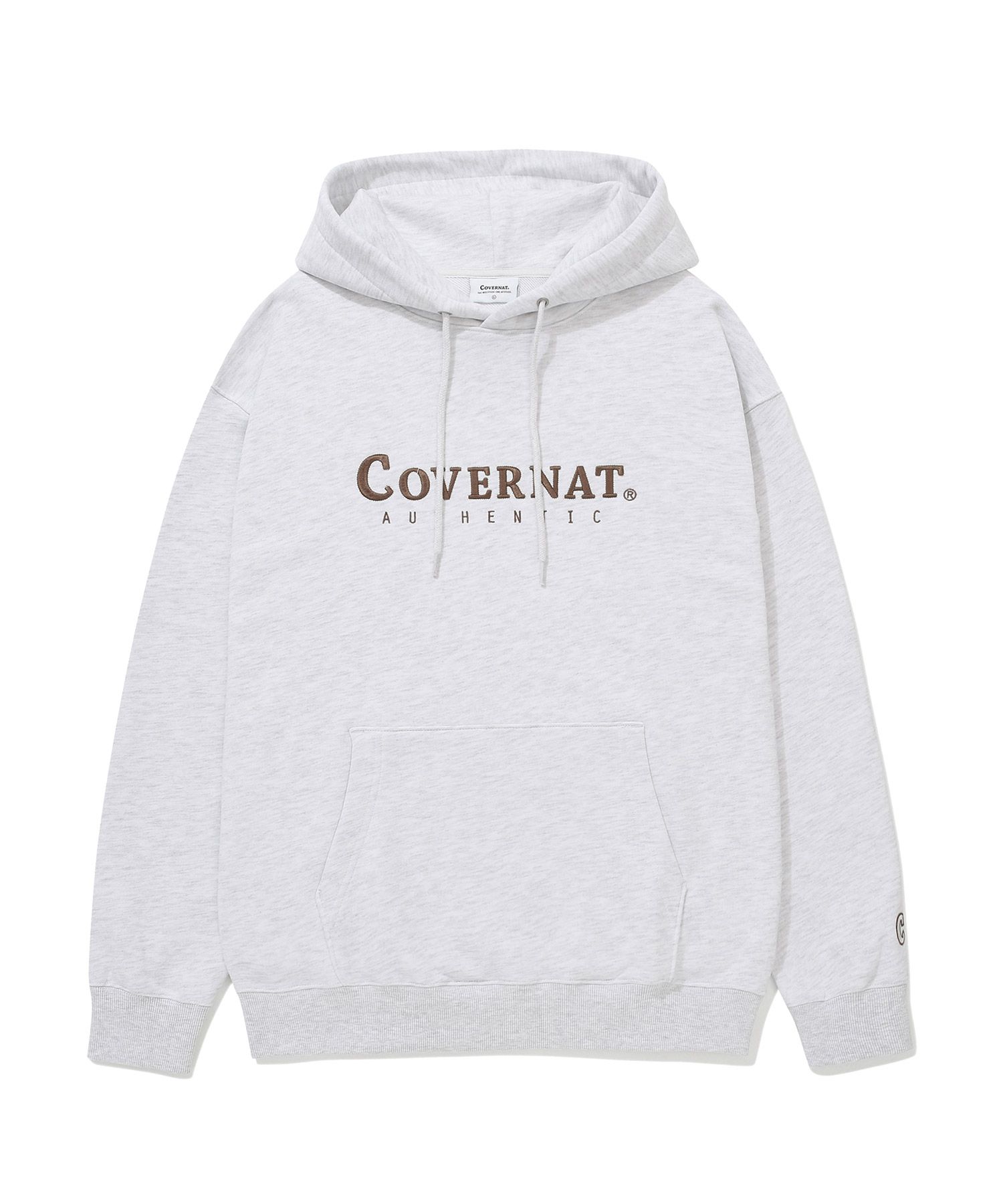 【COVERNAT】 ★ Basic Logo Hoodie ★ Cotton 100% Covernat Unisex Oversized Small Authentic Logo Hoodie Beige