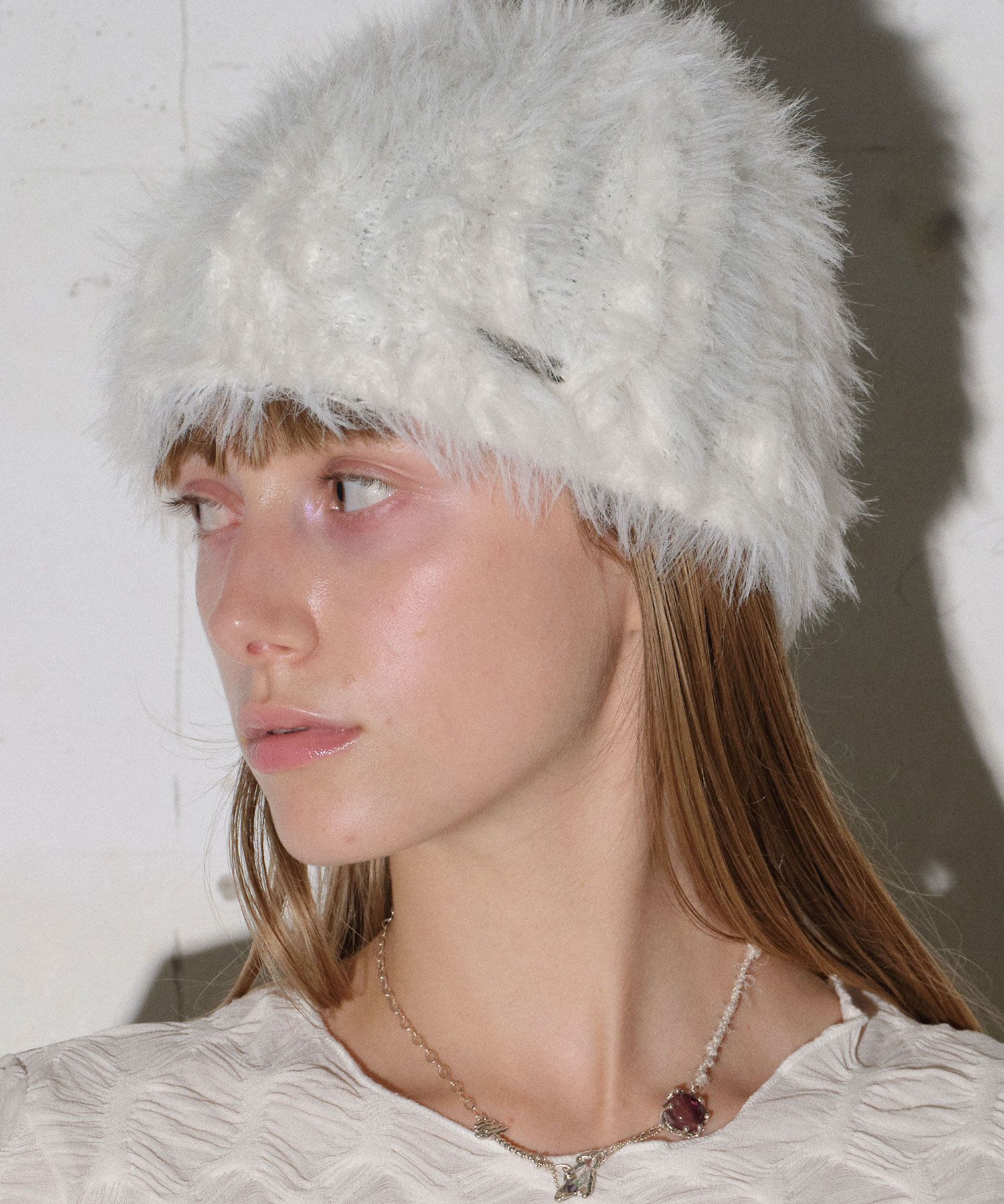 「完売品」¥am TOKYO ホワイトビーニー MUSINSA公式 | TYPESERVICE Fluffy Beanie [Ivory]