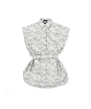 카모플라쥬 셔츠 드레스 실버