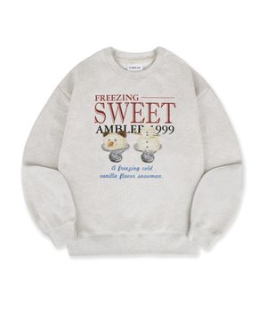 Vanilla flavor snowman 맨투맨 티셔츠  AMM1209 (오트밀)