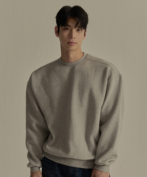 시그니처 헤비 기모 오버핏 스웻셔츠 (2color)