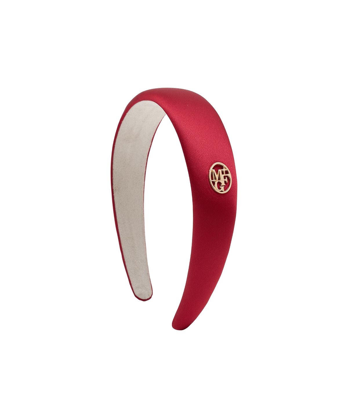 마리떼 프랑소와 저버(MARITHÉ + FRANҪOIS GIRBAUD) CIRCLE LOGO SATIN HAIR BAND red