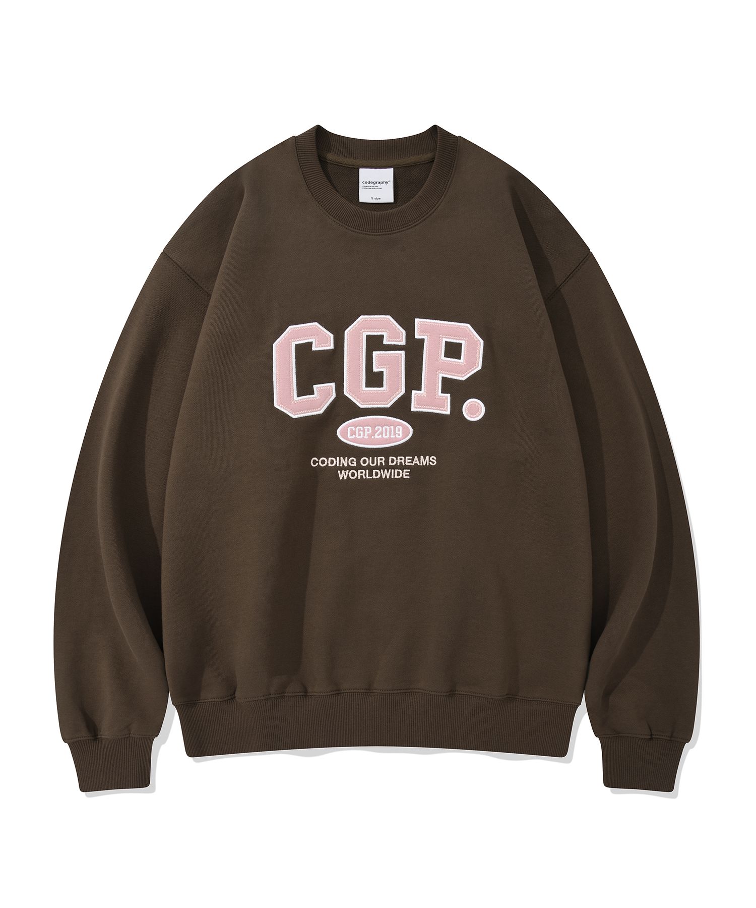 CODEGRAPHY★CGP Arch Logo Man to Man★ MUSINSA | Codegraphy CGP Arch Logo Man to Man_Brown