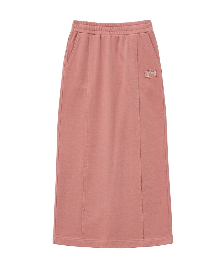 W CLASSIC LOGO SWEAT SKIRT coral pink