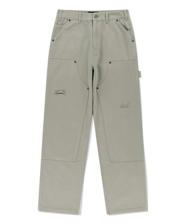 DOUBLE KNEE CANVAS PANT MOSS(MG2EFMD113A)