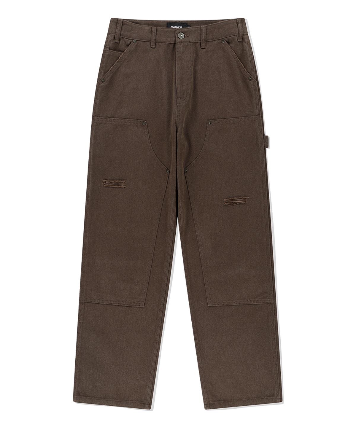 마하그리드(MAHAGRID) DOUBLE KNEE CANVAS PANT BROWN(MG2EFMD113A)