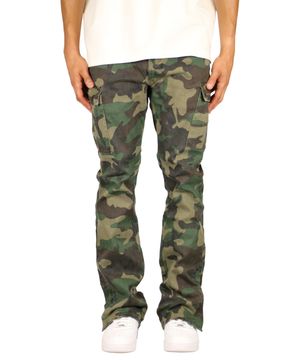 카모 플레어 카고 팬츠