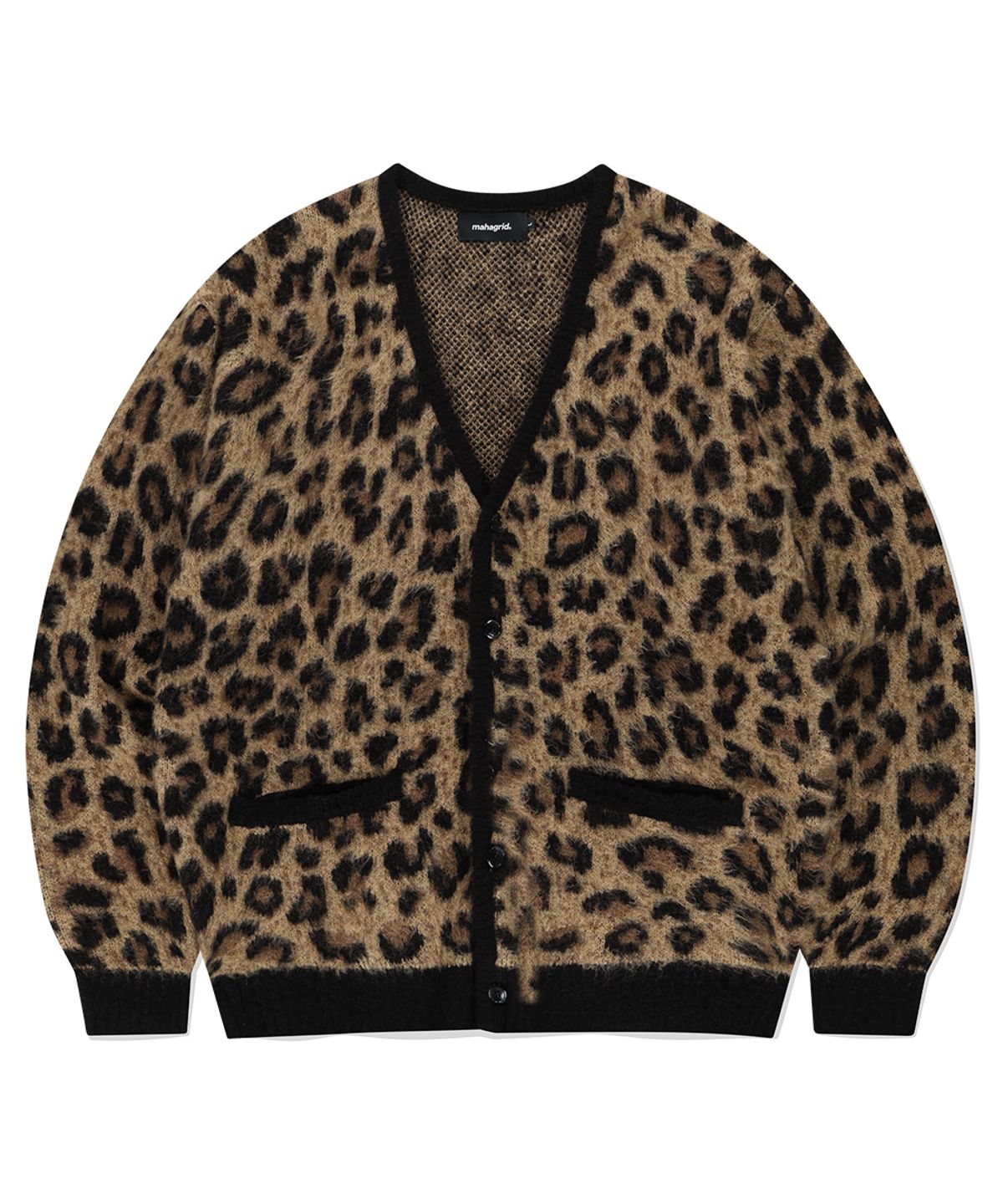 마하그리드(MAHAGRID) LEOPARD HAIRY KNIT CARDIGAN BROWN(MG2EFMK692A)