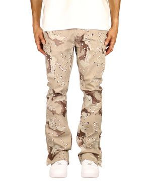 데저트 카모 플레어 카고 팬츠