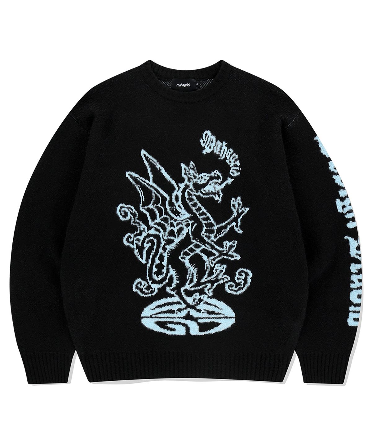 마하그리드(MAHAGRID) FIREDRAKE KNIT SWEATER BLACK(MG2EFMK603A)