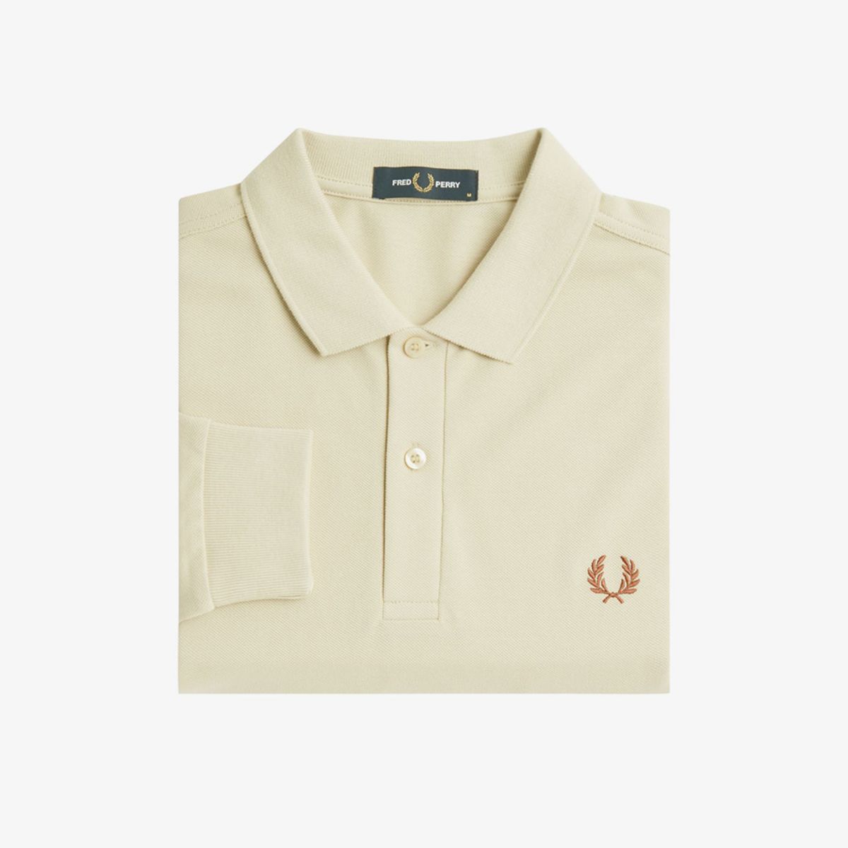 프레드페리(FRED PERRY) [M6006] 롱 슬리브 플레인 프레드페리 셔츠 - 오트밀/위스키브라운 AFPM2436006-W69