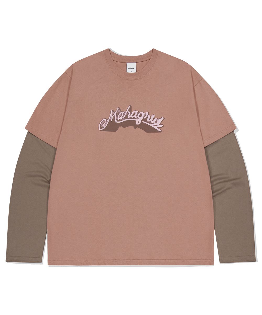 MUSINSA | MAHAGRID SYMBOL LAYERED LS TEE BROWN(MG2EFMT568A)