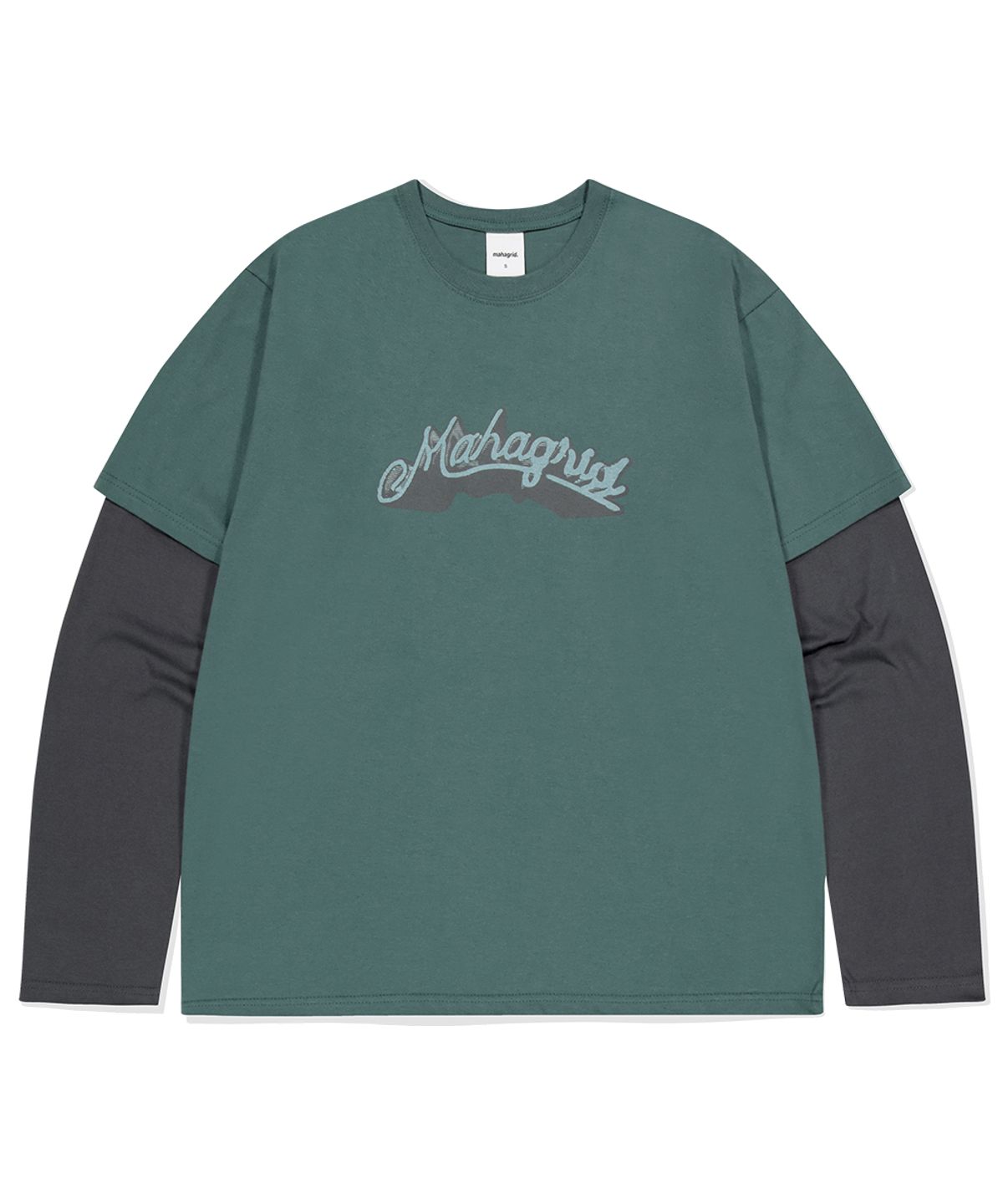 마하그리드(MAHAGRID) SYMBOL LAYERED LS TEE BLUE(MG2EFMT568A)