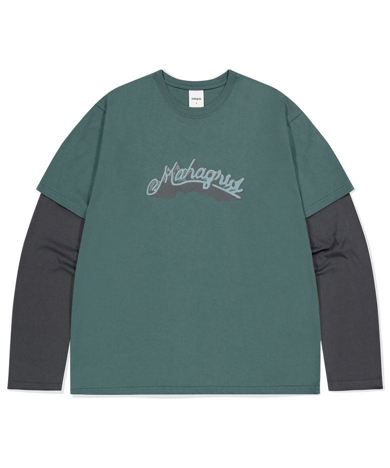 SYMBOL LAYERED LS TEE BLUE(MG2EFMT568A)