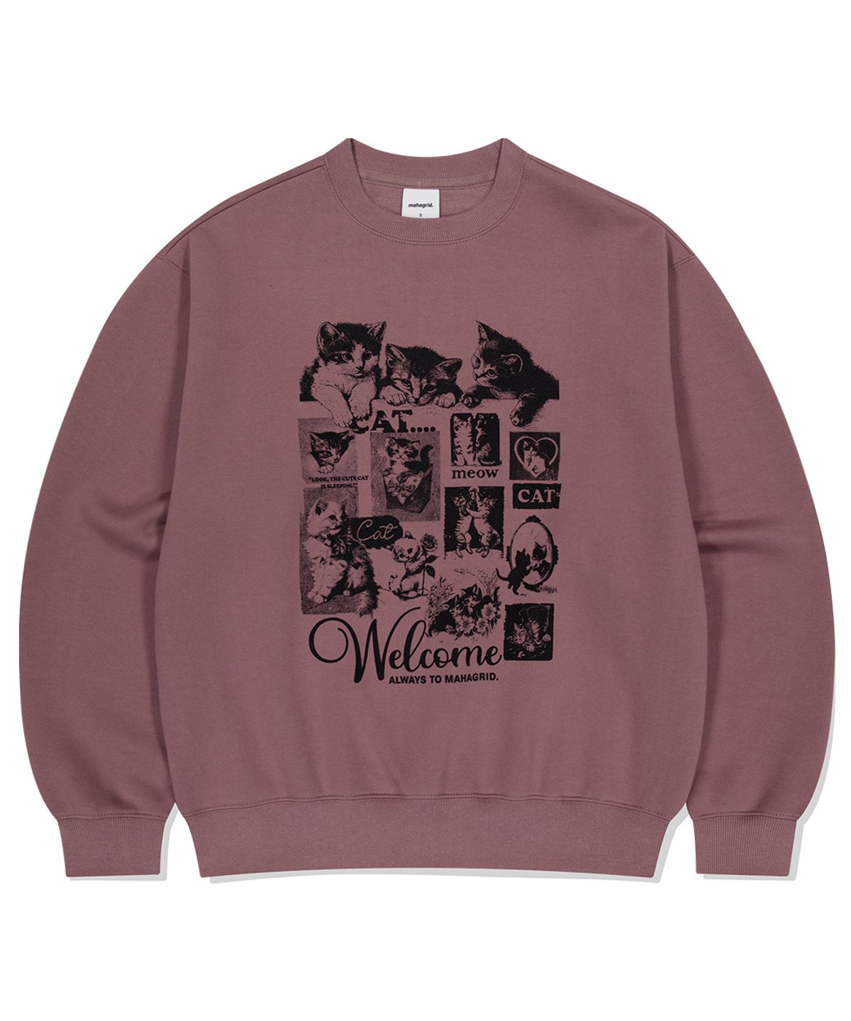 마하그리드(MAHAGRID) CAT COLLAGE SWEATSHIRT PINK(MG2EFMM456A)