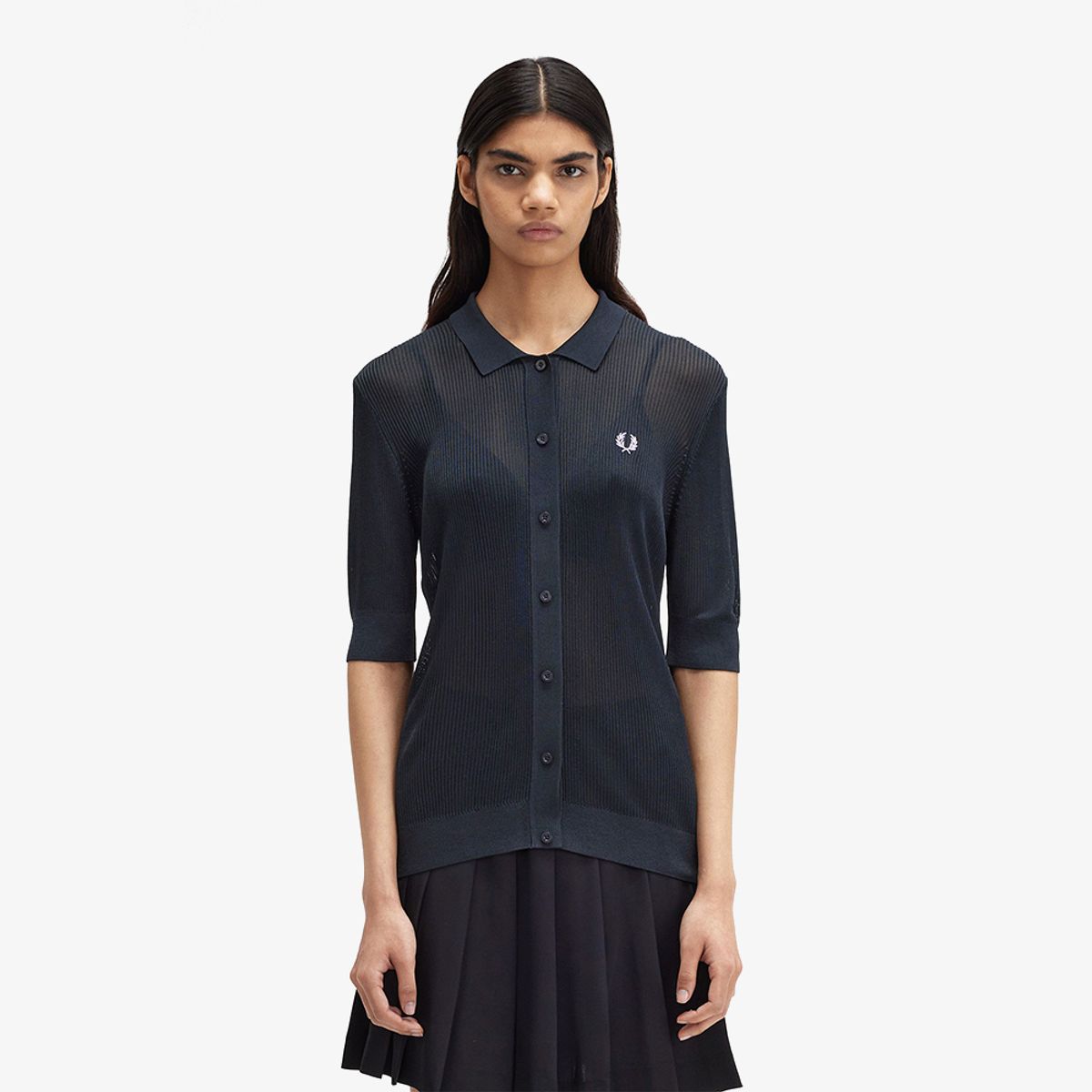 프레드페리(FRED PERRY) [Womens] 립 니트 셔츠 (608) AFPF2438106-608