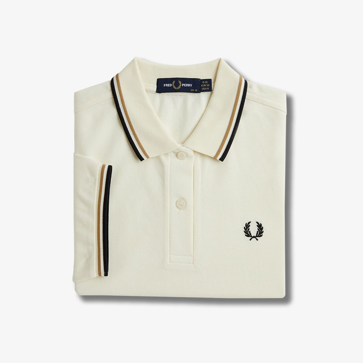 프레드페리(FRED PERRY) [G3600] 여성 트윈 팁 프레드페리 셔츠 - 에크루/웜스톤/블랙 AFPF2433600-X82