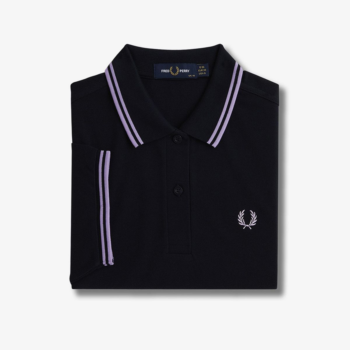 프레드페리(FRED PERRY) [G3600] 여성 트윈 팁 프레드페리 셔츠 - 네이비/울트라바이올렛 AFPF2433600-X49