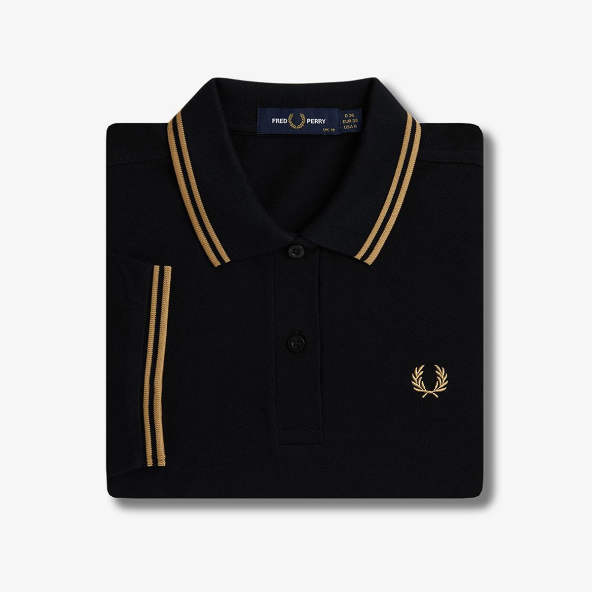 프레드페리(FRED PERRY) [G3600] 여성 트윈 팁 프레드페리 셔츠 - 블랙/웜스톤 AFPF2433600-U78